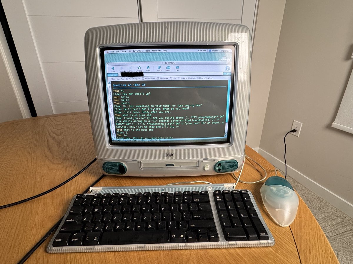 OpenClaw on a 1998 iMac G3