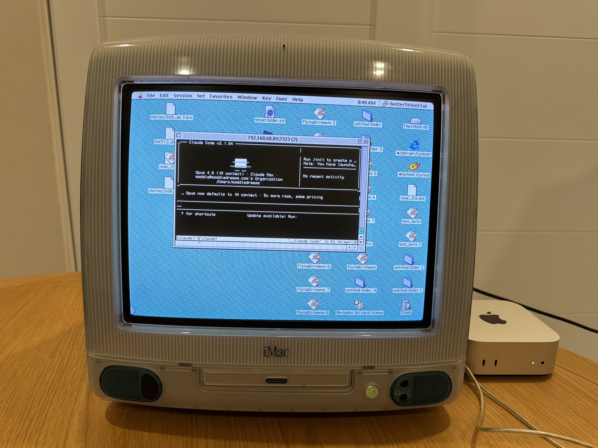 Claude Code on iMac G3